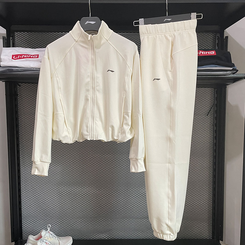 李宁针织无帽薄外套针织收口裤