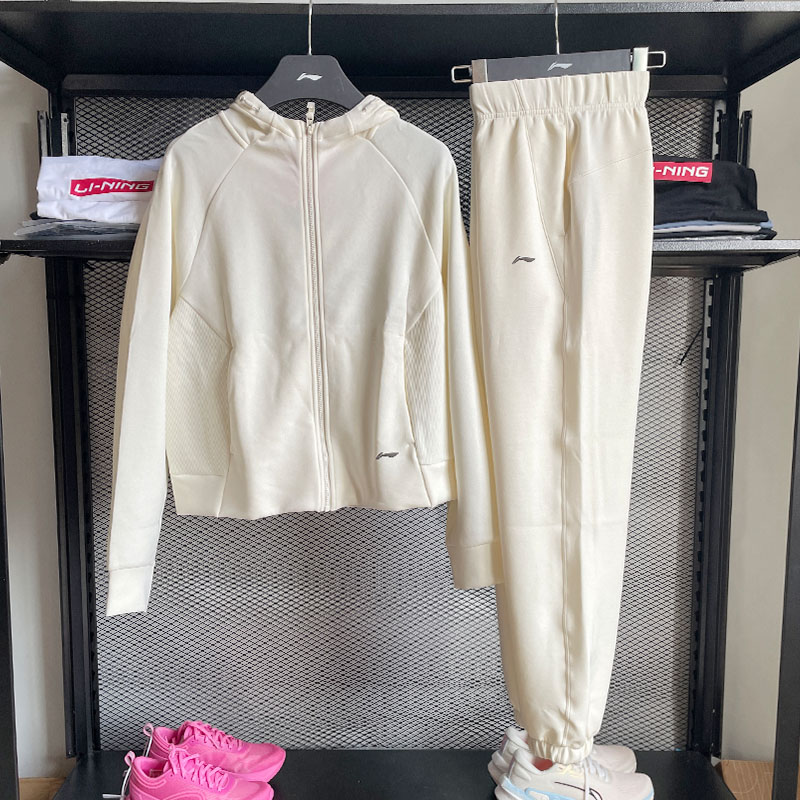 李宁女子舒适宽松运动套装