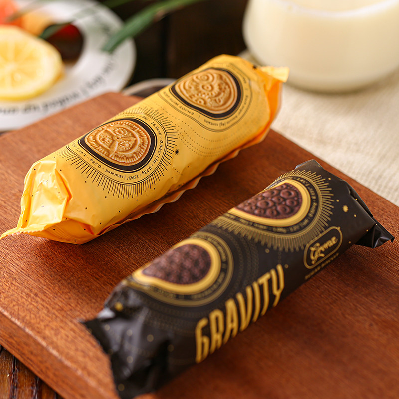 乌克兰GRAVITY爱比可小甜甜引力饼干焦糖味巧克力味饼干休闲零食