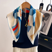 小马跳跃真丝斜纹中方巾丝巾女2026新款 高级感披肩桑蚕丝护颈围脖