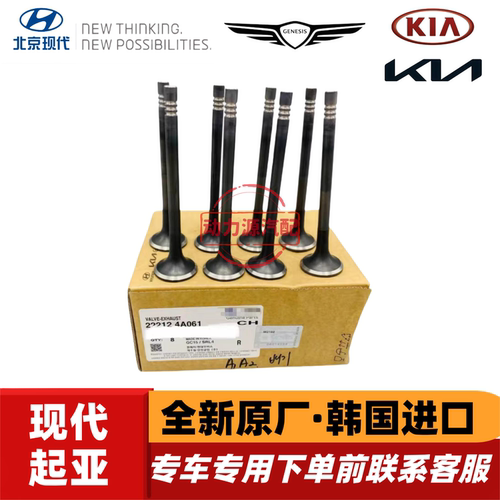 现代辉翼H1-100/Starex起亚K2500索兰托D4CB发动机进气门排气门