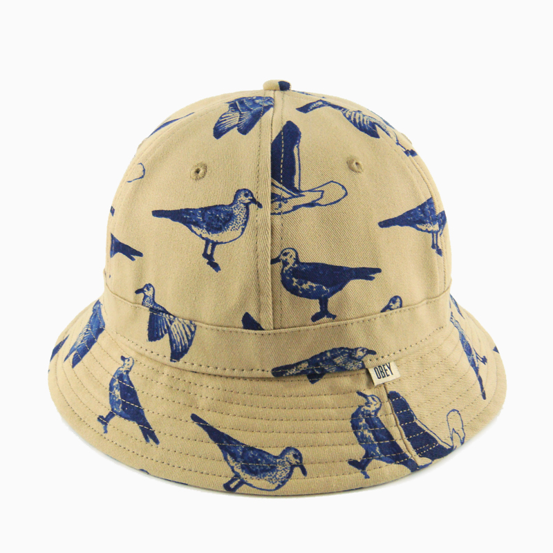 美版潮牌 OBEY 鸽子渔夫帽街头滑板街舞嘻哈盆帽复古钟形顶探险帽