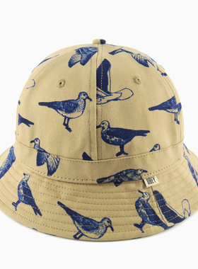 美版潮牌 OBEY 鸽子渔夫帽街头滑板街舞嘻哈盆帽复古钟形顶探险帽