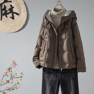 2025秋冬韩版羽绒服女士连帽外套