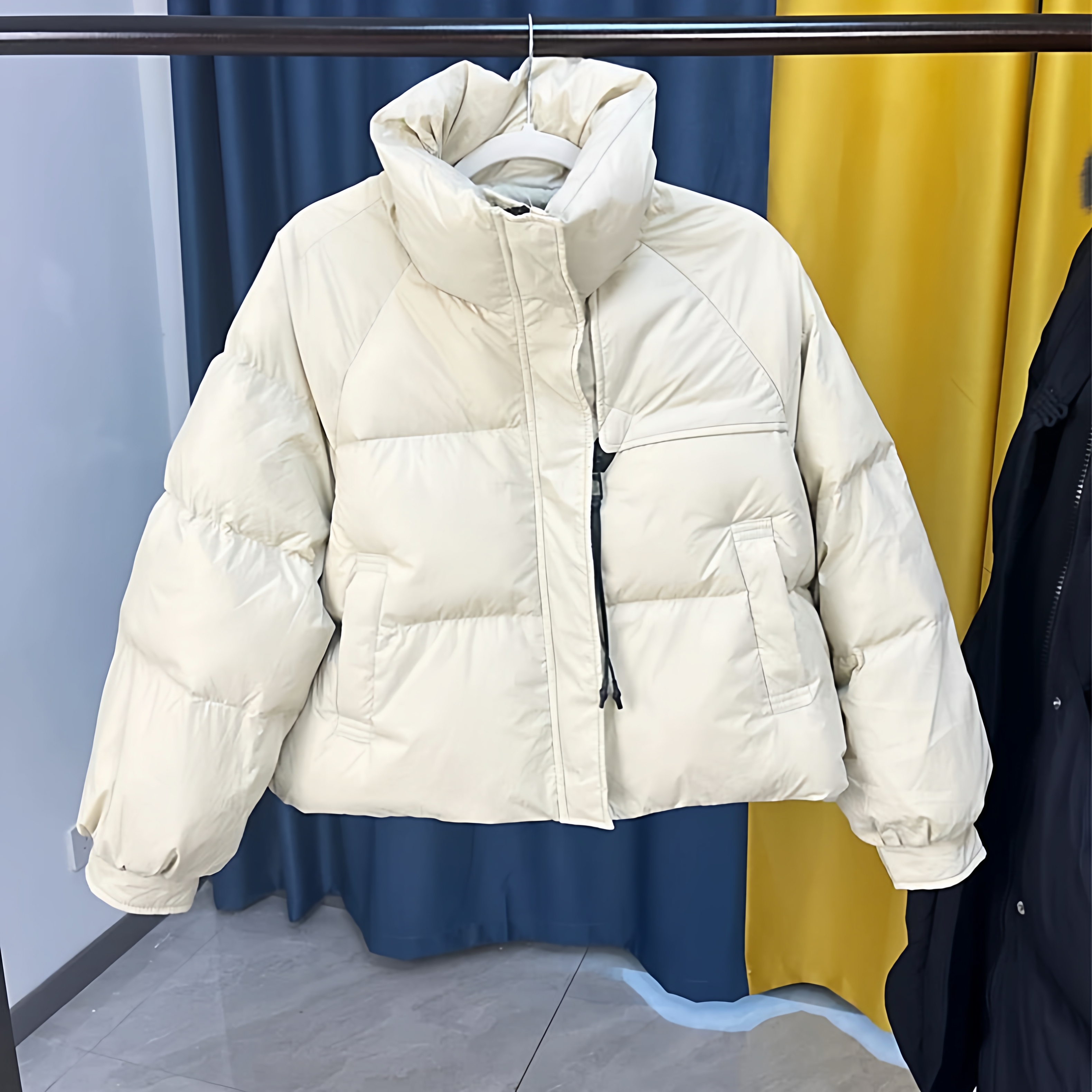 韩版短款羽绒服女士白鸭绒保暖
