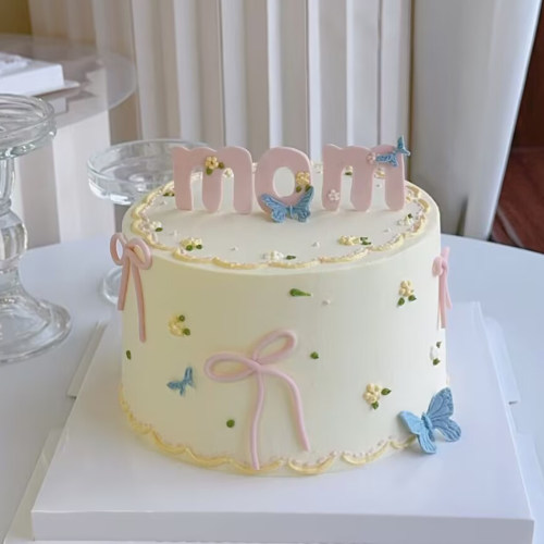 母亲节妈妈生日蛋糕装饰插件mom鲜花蝴蝶翻糖模具仿真康乃馨花