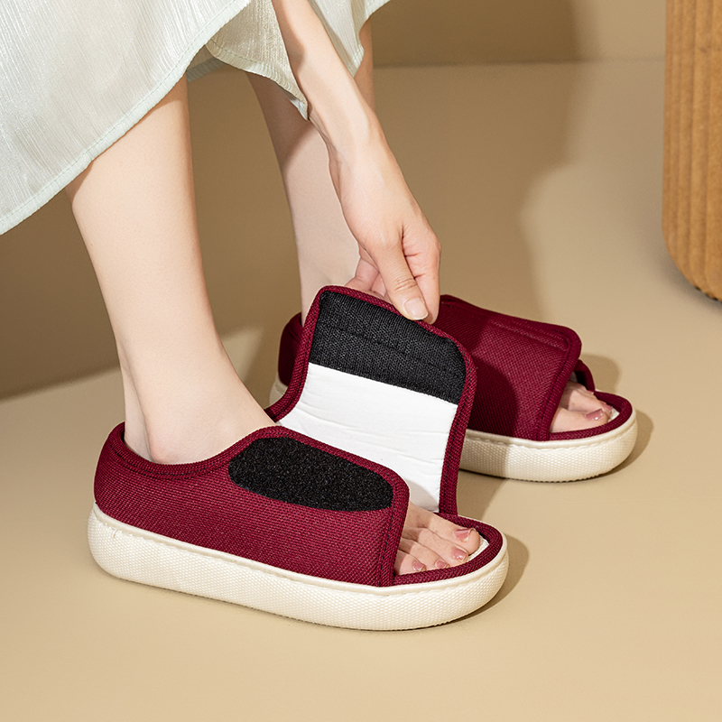 可调节脚肿脚胖春秋夏季新款外穿凉鞋大码防滑男女老人外穿凉拖鞋