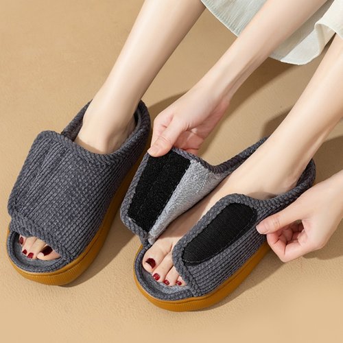 甲沟炎术后康复鞋脚肿露趾加绒鞋