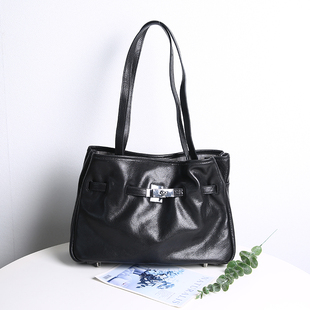 JUUZ LAN头层牛皮女包大包大容量托特包真皮高级感通勤单肩斜挎包