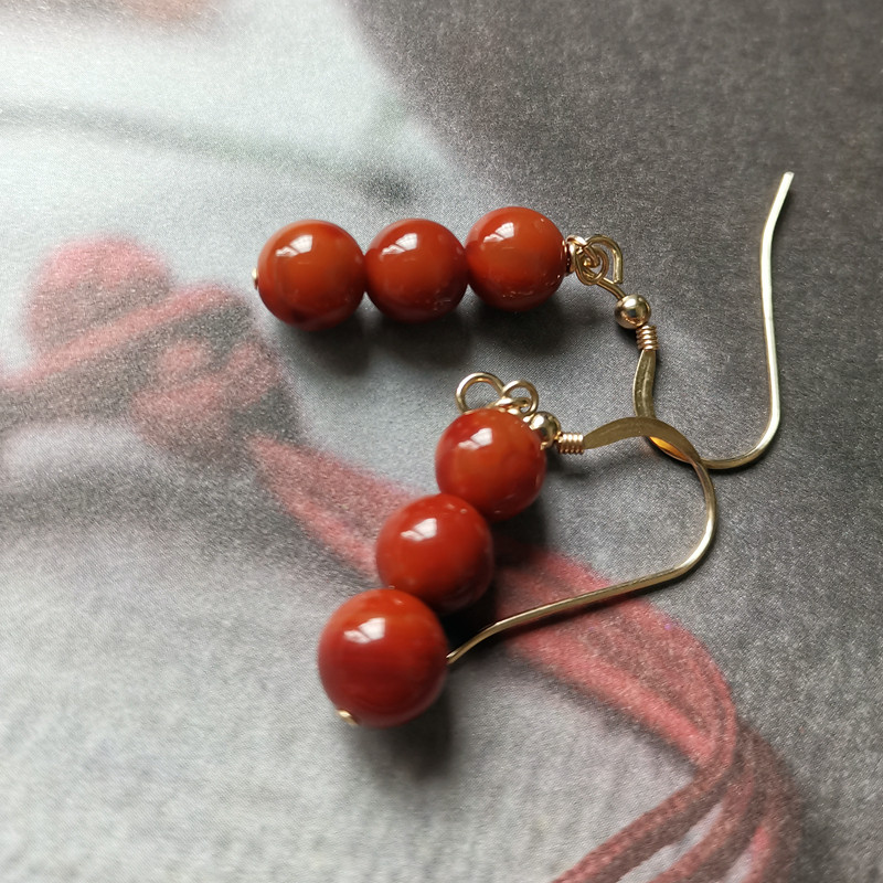 南红玛瑙耳环耳坠耳饰首饰凉山原矿柿子红玫瑰红牛血红圆珠六六顺,饰品/流行首饰/时尚饰品新,耳饰,淘宝优惠券,粉丝福利购,淘宝优惠卷