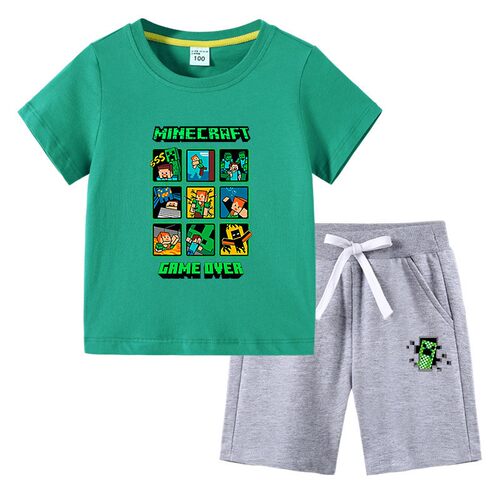 mc世界衣服短袖儿童夏季套装