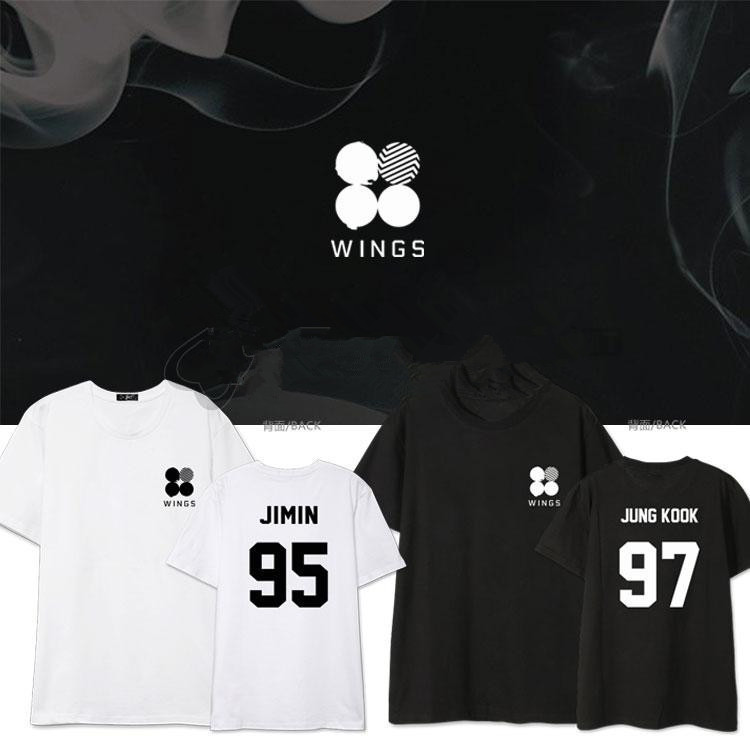 BTS WINGS防弹少年团衣服JIMIN朴智旻JUNGKOOK田柾国同款短袖T恤|ruв категории Женская одежда, футболка - от Buy2taobao.com для оказания профессиональной услуги покупки агента Taobao