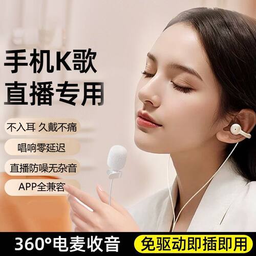 唱歌耳机麦克风二合一