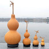 天然大葫芦摆件文玩手捻把玩小葫芦风水镇宅家居手把件客厅装 饰品