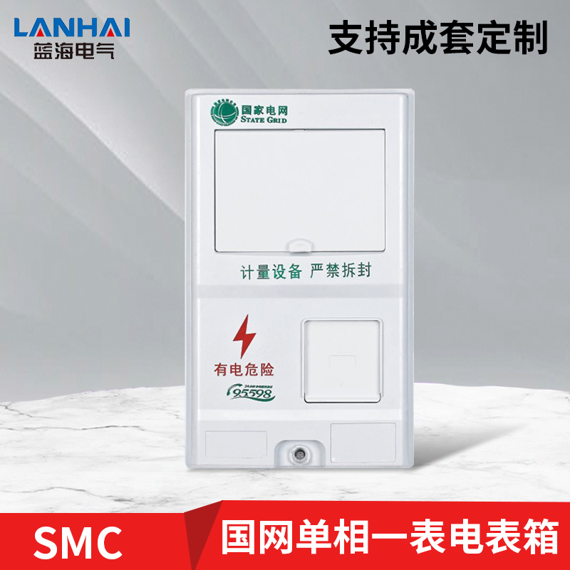 国网单相电表箱一表位三相1户PC+ABS非金属电能计量箱SMC户外防水