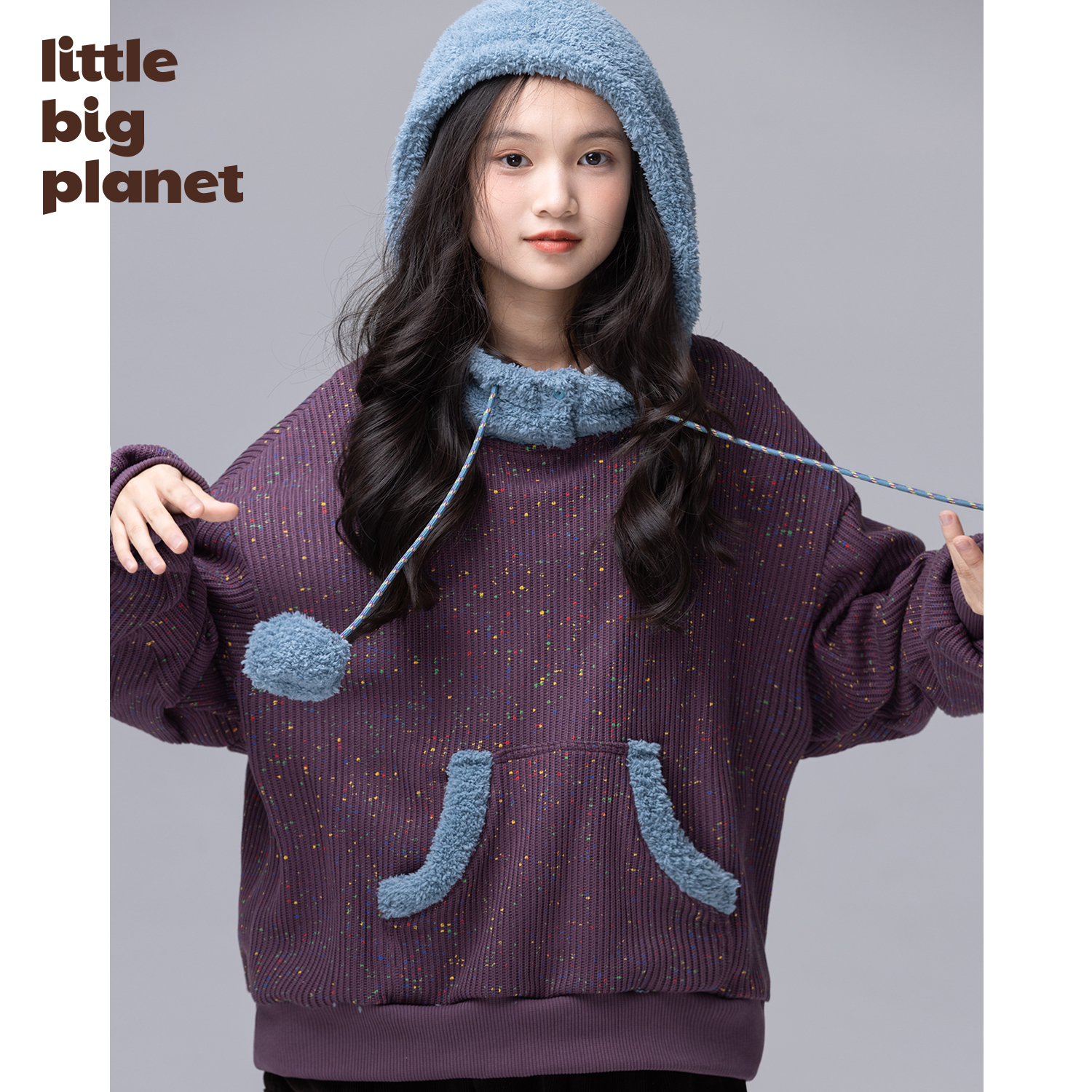 小小大星球彩虹点点混色卫衣