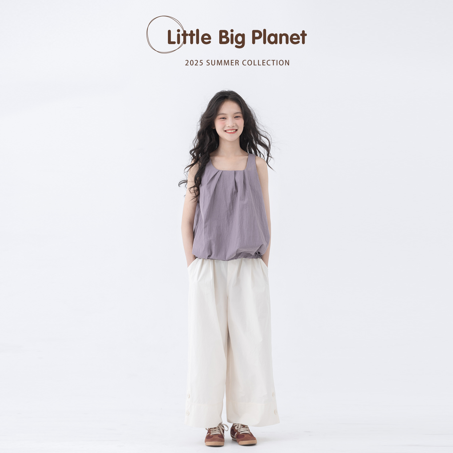 小小大星球童装女童清凉花苞背心