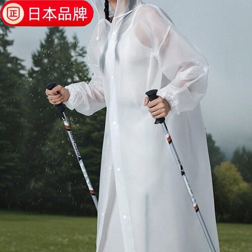 日本进口一次性雨衣成人加厚户外登山徒步雨披长版全身男女通用