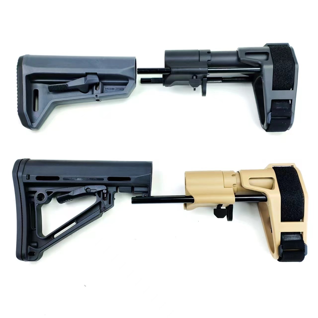 高品复刻ctr/moe slk后托后拖ar匣精击pdx slr二代三代绑手拖