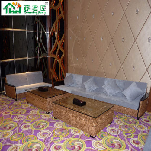 住宅家具东南亚风格天然真藤沙发椅组合五件套酒店餐厅茶楼藤椅子