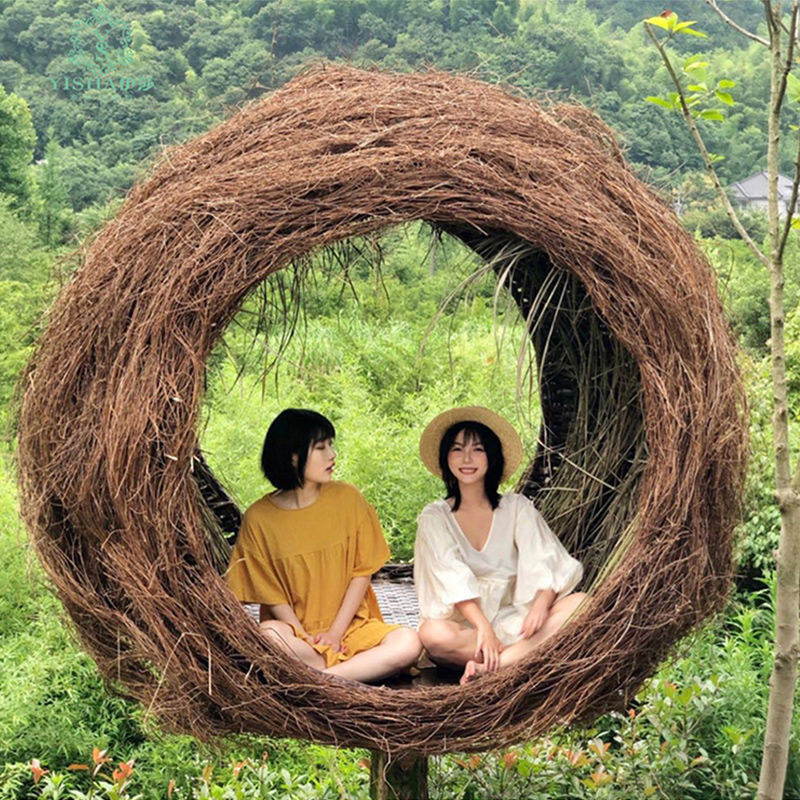 户外田园网红鸟巢懒人鸟窝藤家具