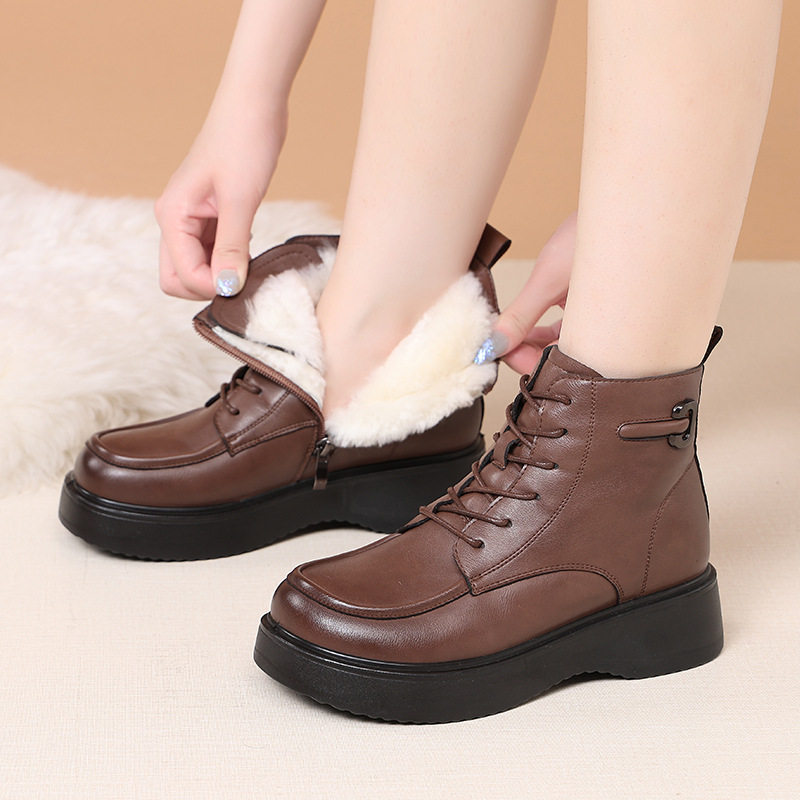 东北羊毛加厚保暖棉鞋防滑平底真皮短靴女中老年妈妈鞋雪地棉大码,运动鞋new,运动休闲鞋,淘宝优惠券,粉丝福利购,淘宝优惠卷