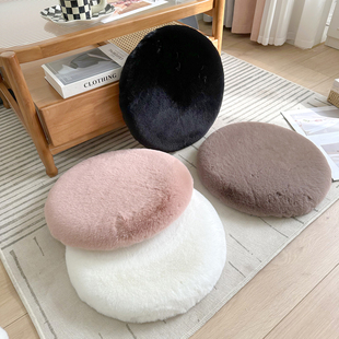毛绒蒲团坐垫椅子垫榻榻垫日式圆形地垫禅修打坐拜佛坐墩飘窗屁垫