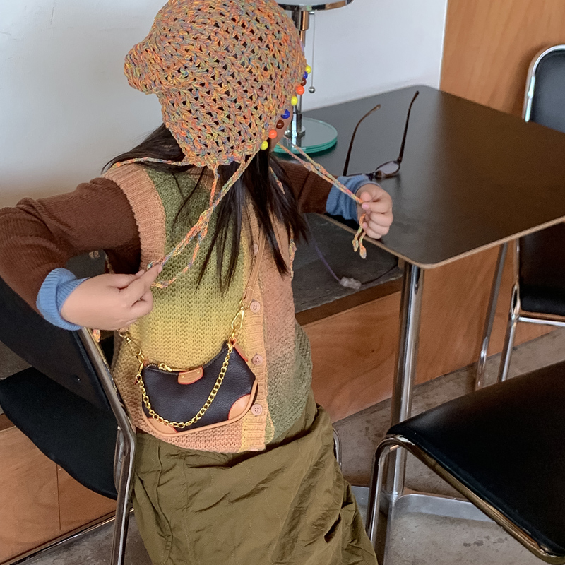 2025新款潮酷洋气儿童包包韩国时尚女童公主手提包女孩单肩斜挎包