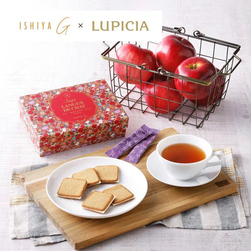 新品日本ISHIYA LUPICIA联名红茶味夹心饼干抹茶巧克力白色恋人