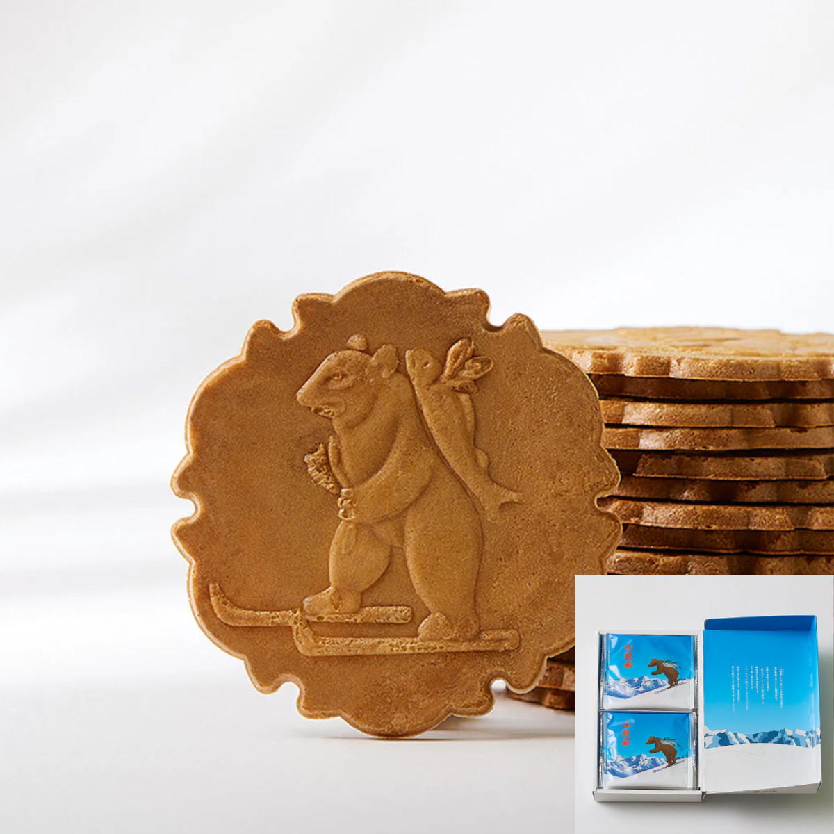 新品日本北海道 山親爺札幌千秋庵黄油 饼干 牛奶曲奇饼干礼盒装