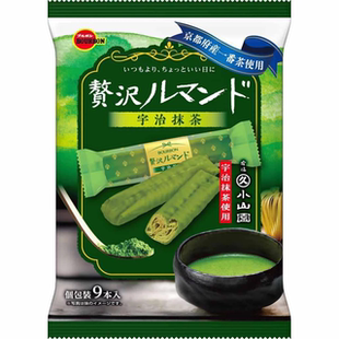 日本Bourbon布尔本宇治抹茶罗蔓卷黄油饼干休闲零食饼干