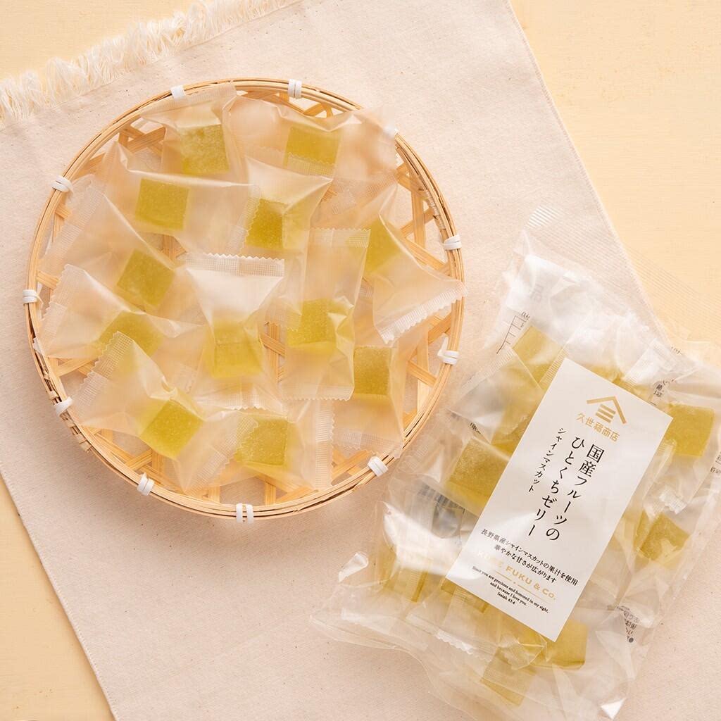 日本进口久世福商店果汁果冻软糖葡萄柠檬追剧袋装