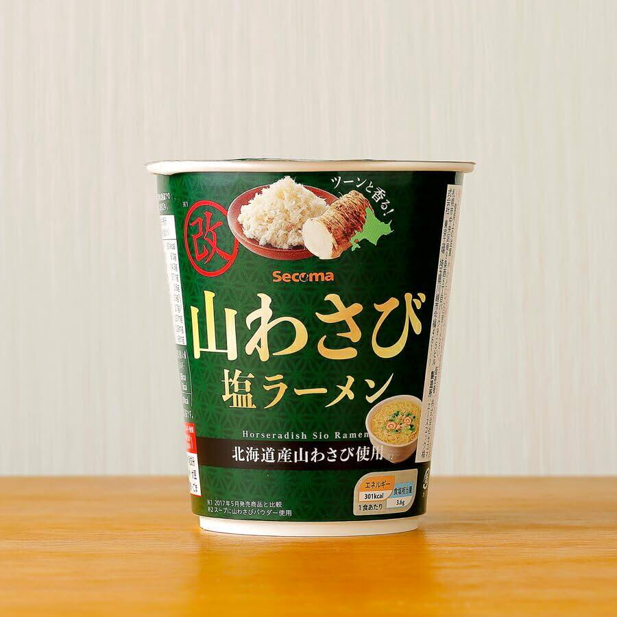 新品日本北海道 山わさび 限定山芥末椒盐杯面拉面 面食零食