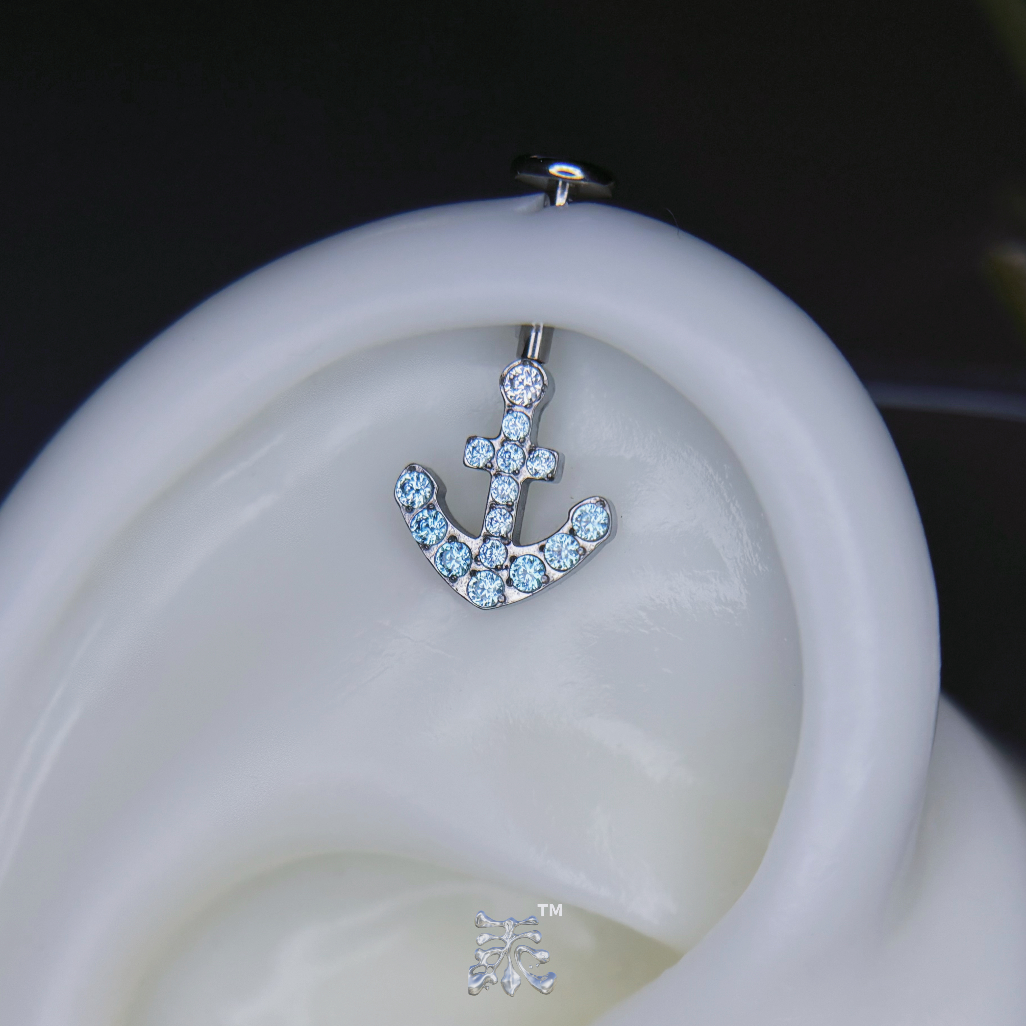 船锚耳钉钛合金耳骨钉