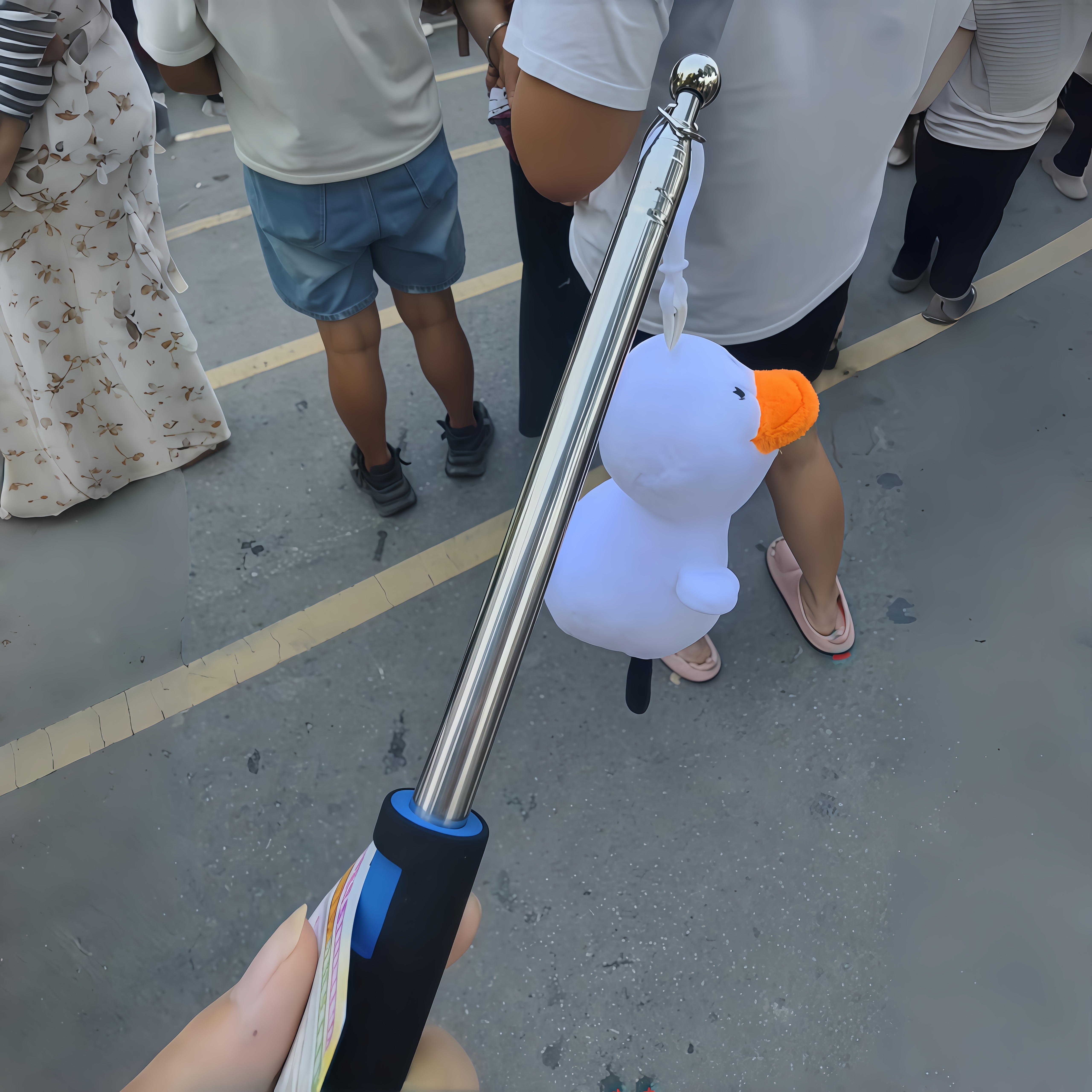 接娃神器手持可伸缩杆/棍 导游户外旗杆/ 不锈钢加粗旅游带团神器