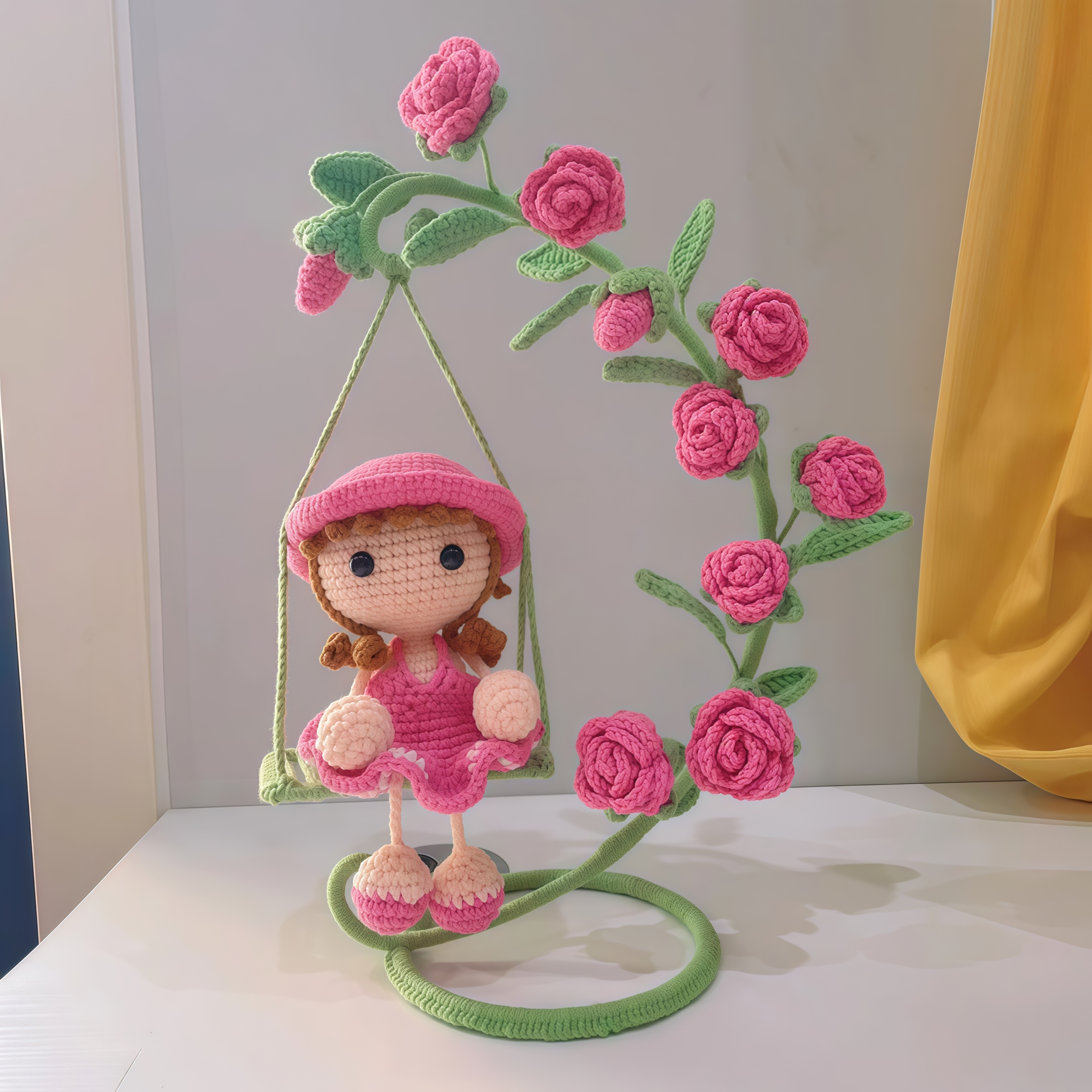 礼物棉线粉色DIY送教程