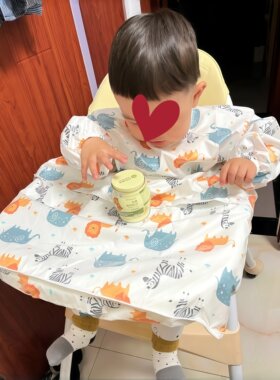 婴儿自主进食全包围式宝宝餐椅罩