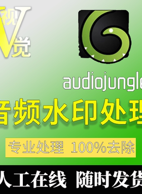 音乐去水印音频歌曲消除背景声音 Audiojungle去人声服务去除杂音