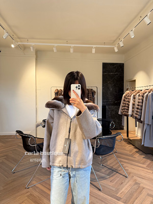 Fabio Gavazzi 羊绒拼龙猫 羊绒外套 26秋冬新款意大利正品代购