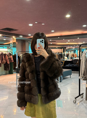 Rindi 连帽紫貂经典风  26冬季新款正品