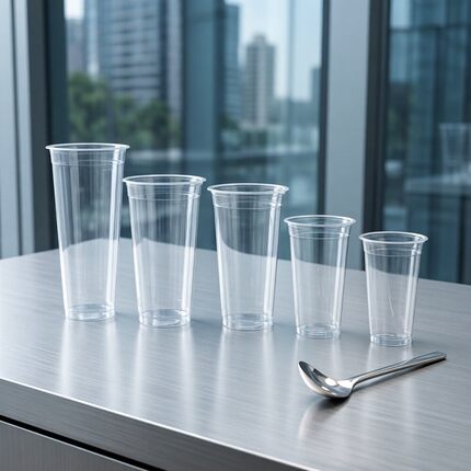 PP90耐高温奶茶杯子一次性商用透明塑料光杯绿豆汤豆浆杯定制logo