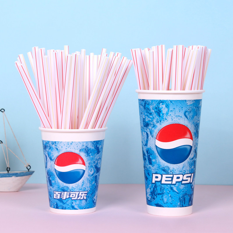 一次性直纹平口可乐吸管果汁奶茶吸管1000只