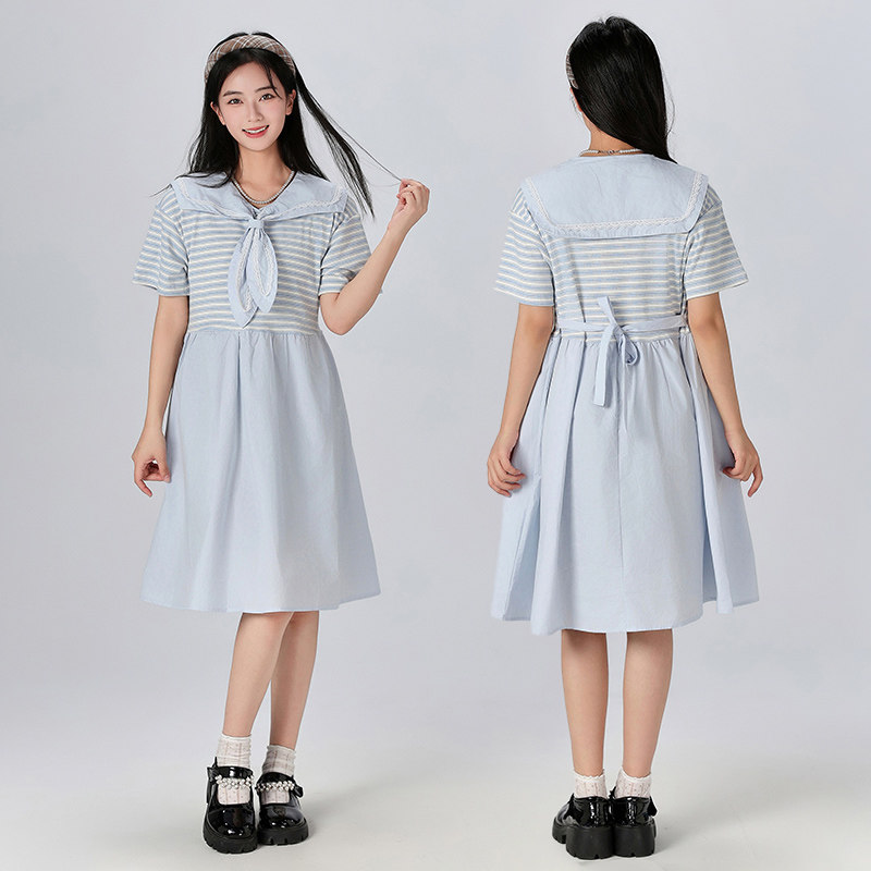 胖女童连衣裙加肥加大夏季