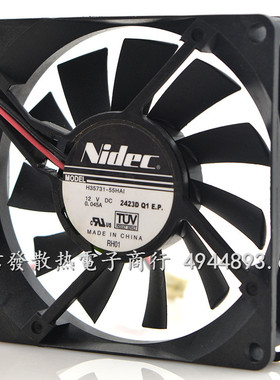 Nidec H35731-55HAI 12V 0.045A 8cm 8015 超静音 2线 散热风扇