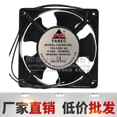 JD FANEC 12038H1BL/H2BL/H3BL 110V/220V/380V 12cm机箱散热风扇