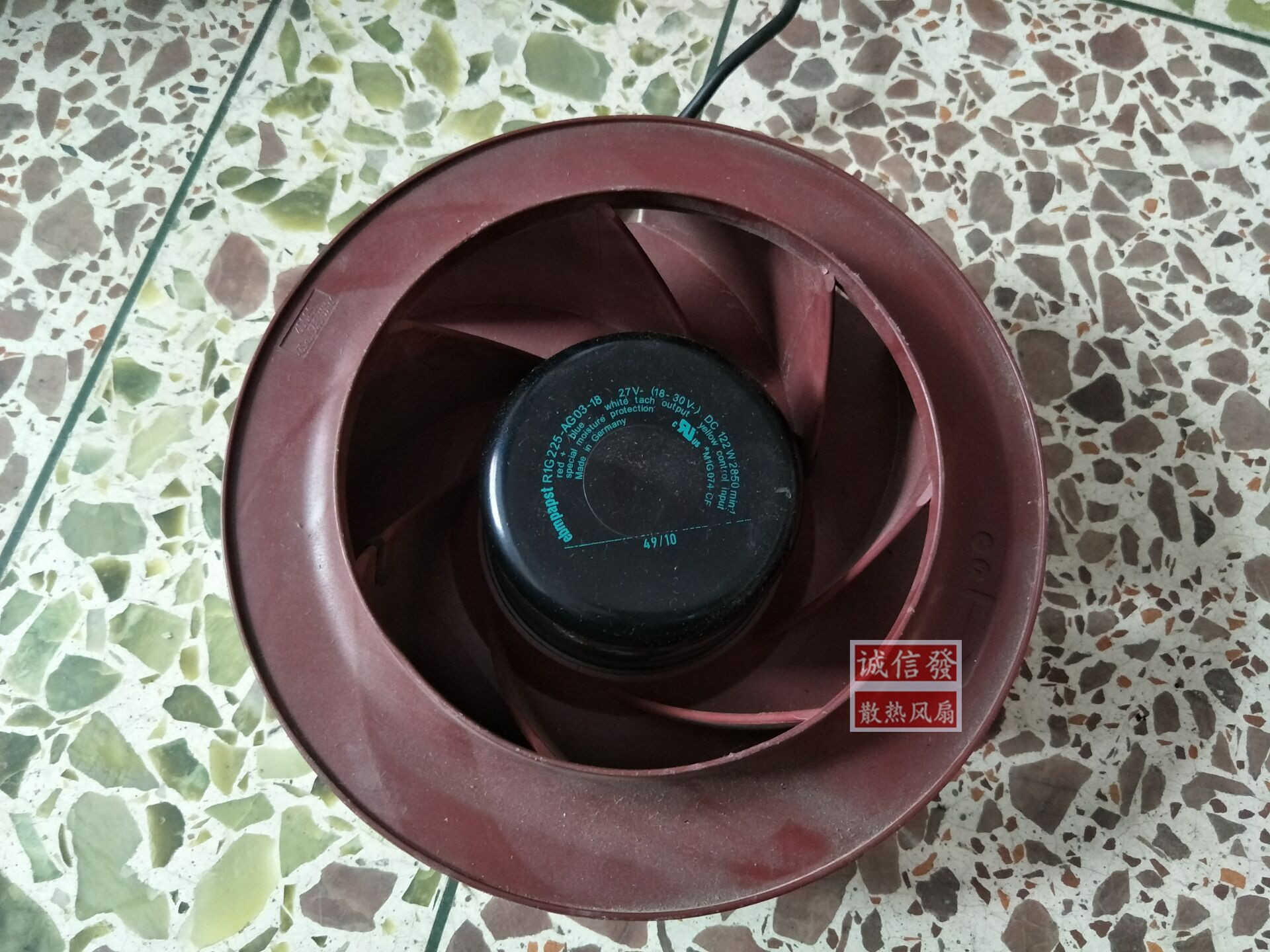全新ebmpapst 原装R1G225-AG03-18 27V-(18-30V)122W离心直流风扇