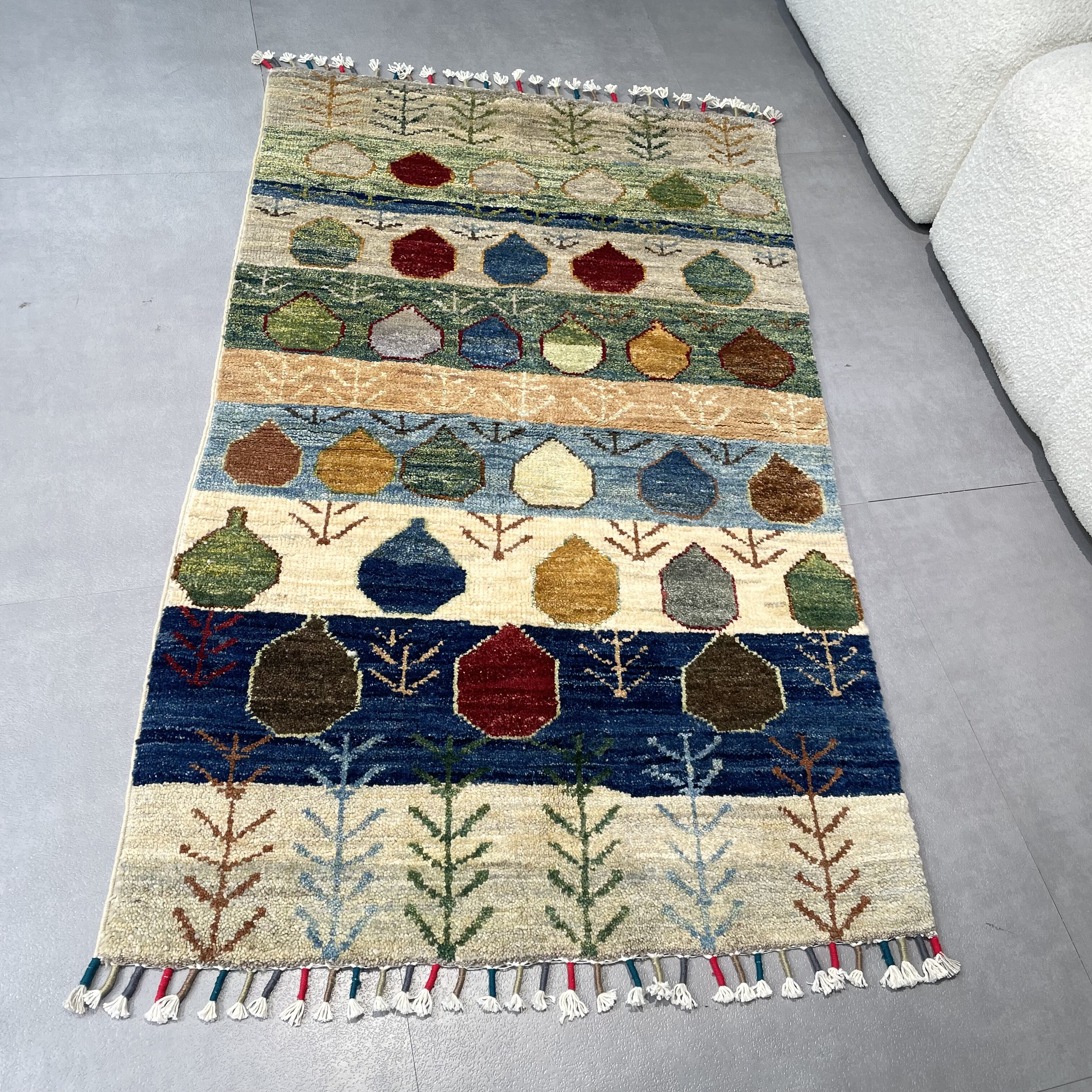 阿富汗进口手工羊毛地毯客厅单人沙发地毯玄关进门口地毯现代简约