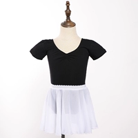 Черная шифоновая юбка с короткими рукавами