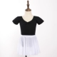 Черная шифоновая юбка с короткими рукавами