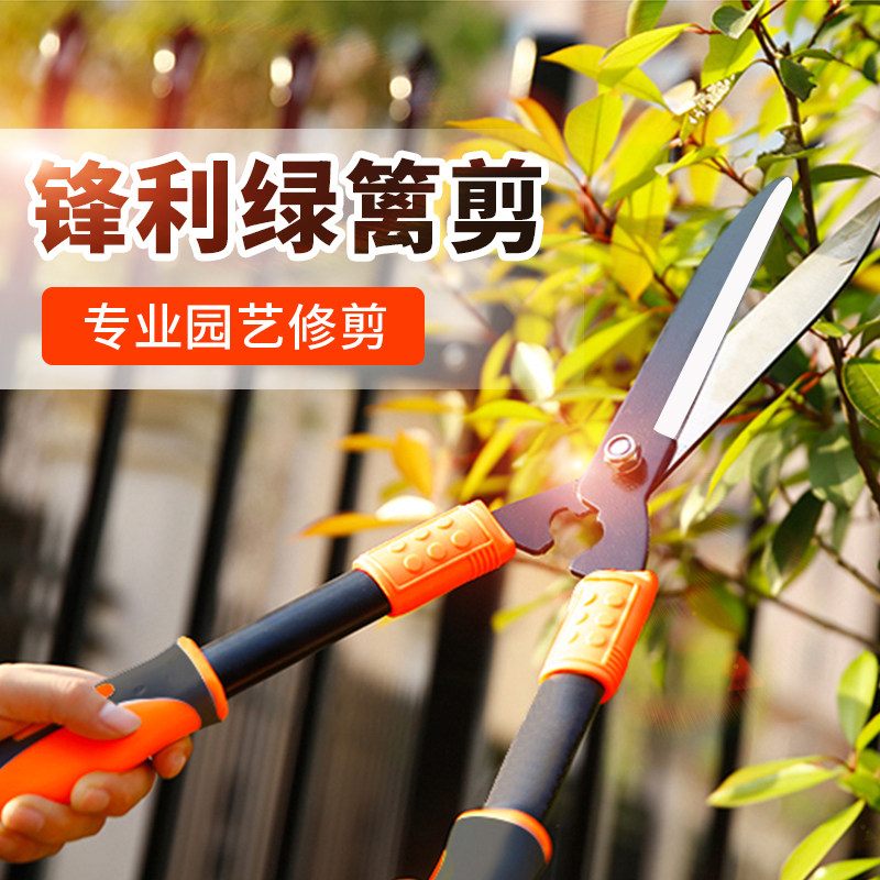 园林修枝大剪刀花剪修剪花木果树粗枝草坪绿篱剪园艺剪伸缩强力